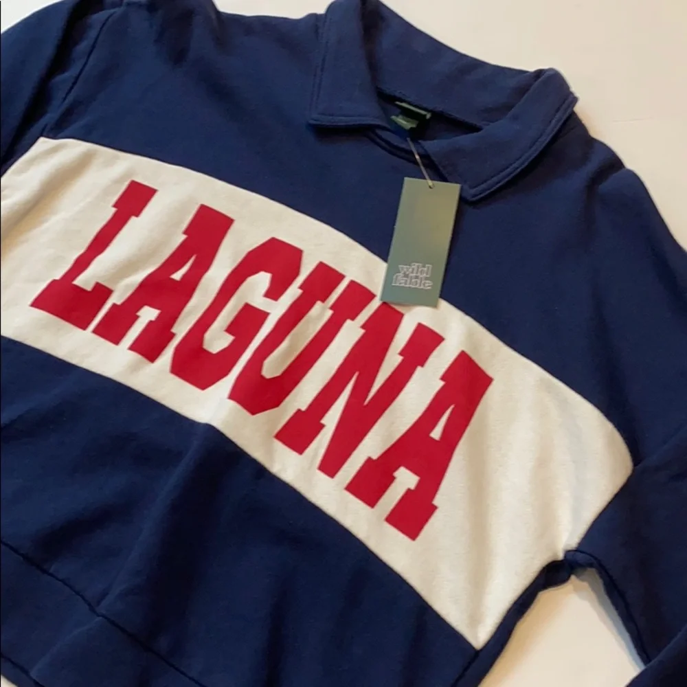 Wild Fable Juniors XSmall Laguna Collared Sweatshirt (D3) - Picture 2 of 10